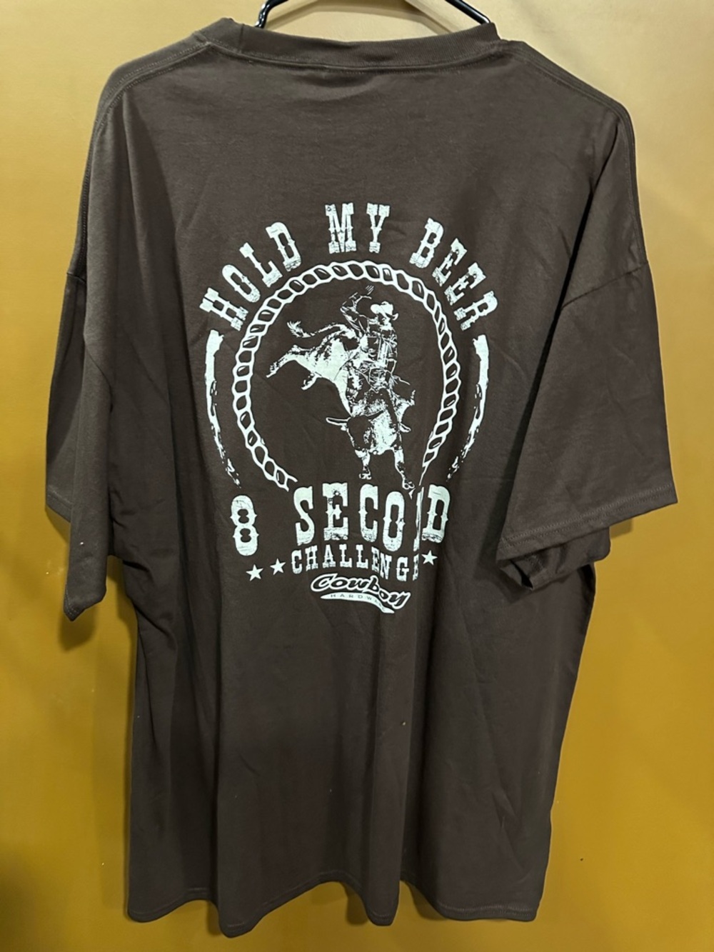 Cowboy Graphic Brown Short-Sleeve Tee - Hold My Beer